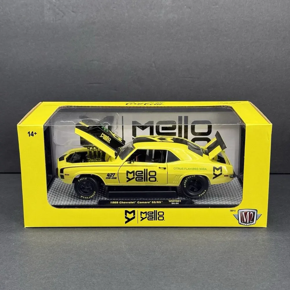 M2 1969 Chevrolet Camaro SS/RS Mello Yellow 1/24 Diecast Car WMTS01